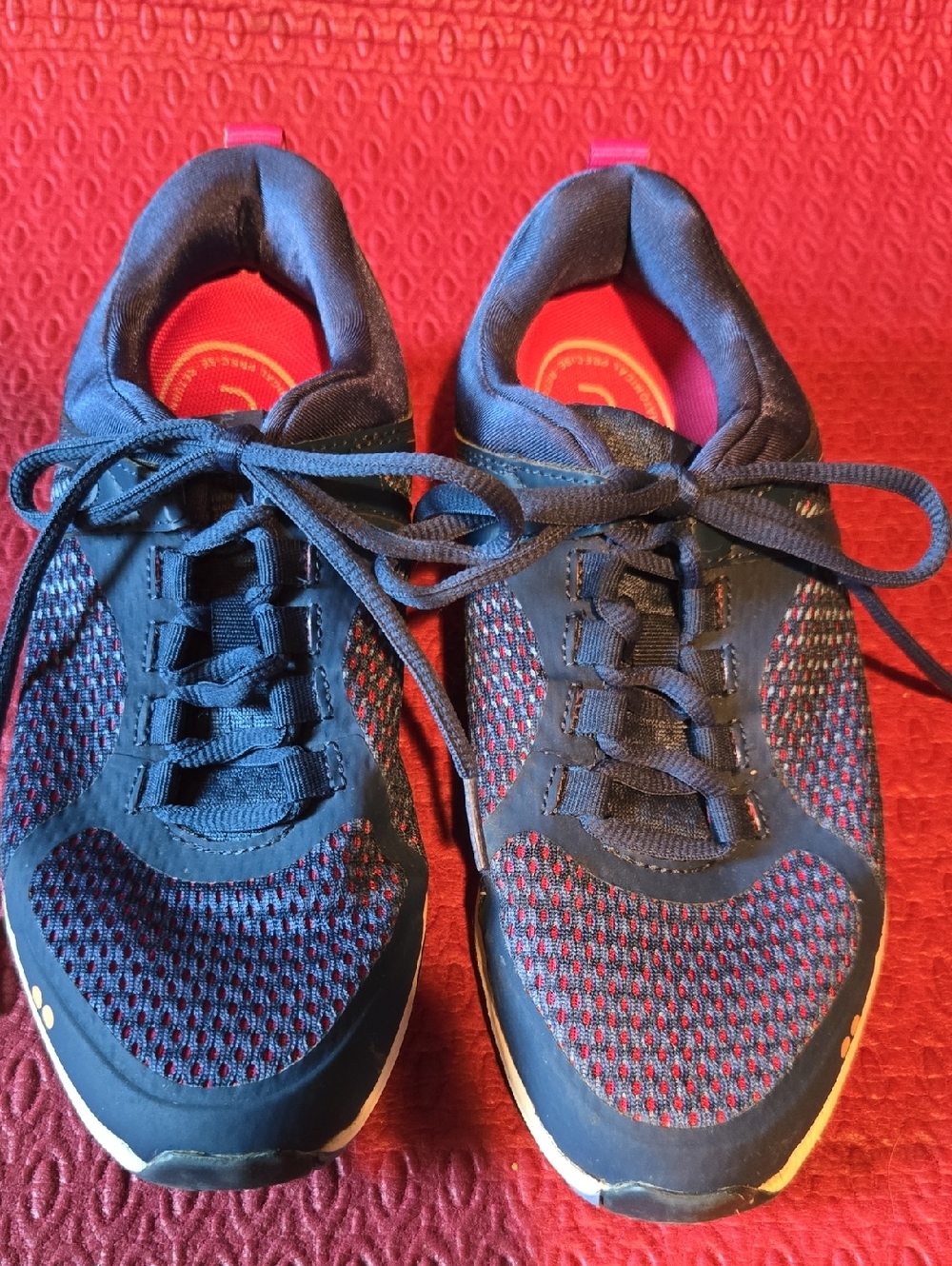 Ryka Women's Athletic Lace-Up Sneakers in Navy and Pink